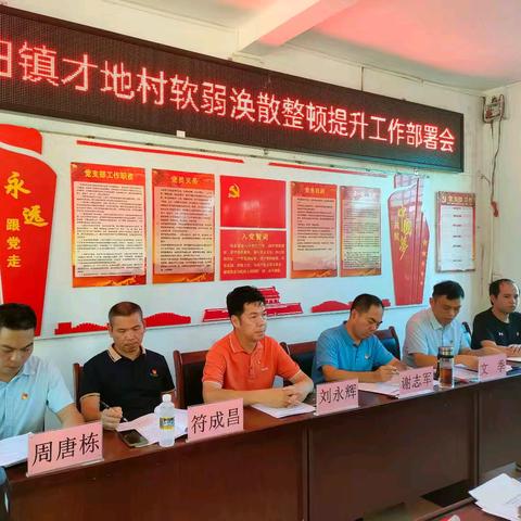 县政协主席谢志军到才地村指导软弱涣散党组织整顿提升工作