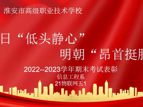 今日“低头静心”、明朝“昂首挺胸”----21物联网五1第二学年表彰