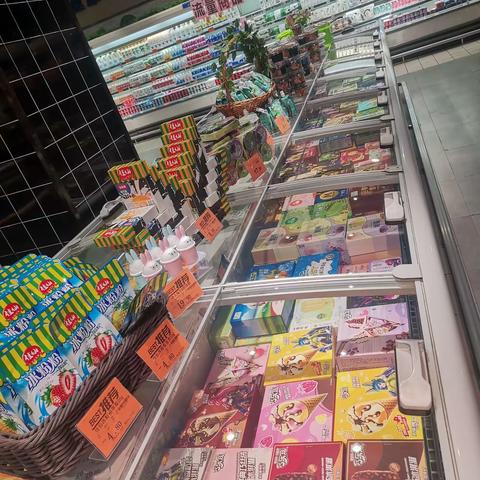 嘉鱼店冰品陈列