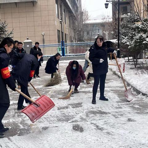 齐心协力清积雪 情暖寒冬保安全