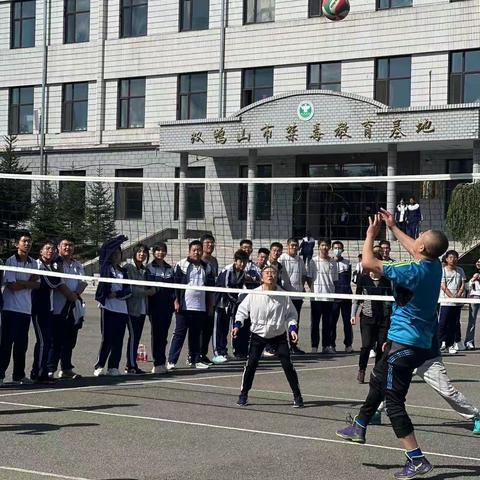 三尺讲台育桃李，排球赛场竞风华                                                 ———双鸭山市第三十一中学教职工排球赛