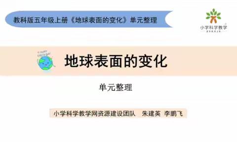 科学五年级上册《地球表面的变化》单元整理微课