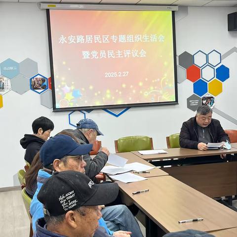 永安居民区专题组织生活会暨党员民主测评会