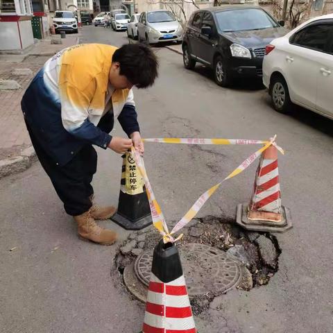 幸福社区及时设置隔离带，守护居民“脚下安全”