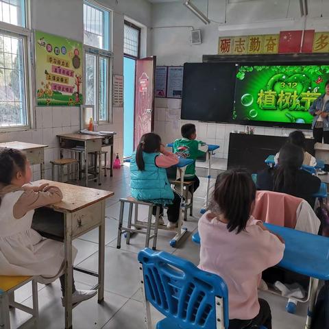 学习二十大精神，爱绿护绿我先行——陈坟小学植树节系列活动