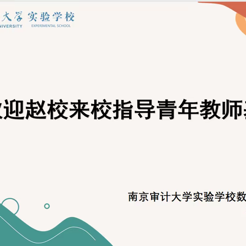 聆听专业培训 促进教师成长 ——暨南京审计大学实验学校数学青年教师基本功培训活动