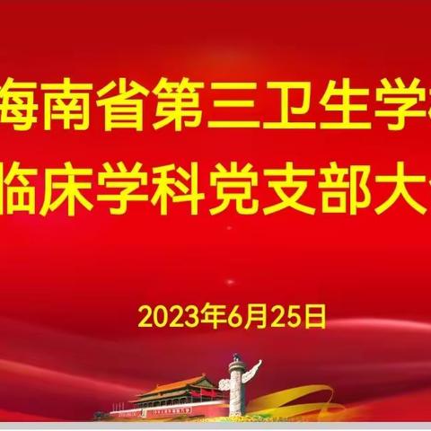 海南省第三卫生学校临床学科党支部大会