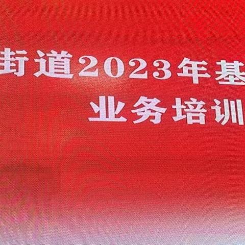 晋华街道2023年基层党建工作业务培训会