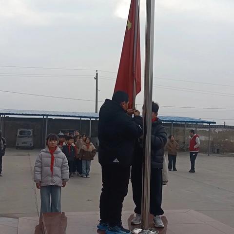 吾辈当自强，以学识护家园 韩村镇焦夫中心小学升国旗仪式