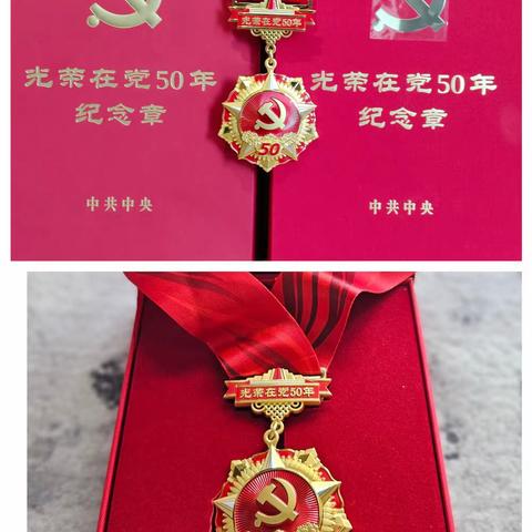 光荣在党五十年 勋章献给老党员