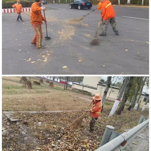 涉县公路站巧用“科技化”清扫落叶