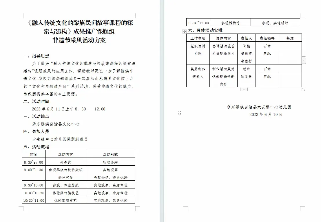 简篇-非遗文化巧挖掘,课程资源更丰富——乐东县大安镇中心幼儿园应用推广课题组非遗采风研学活动