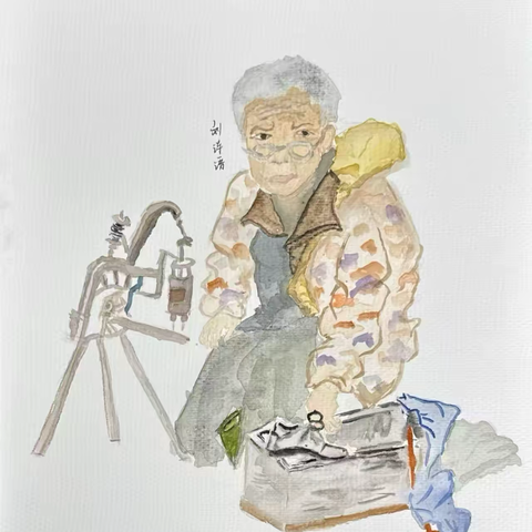 【四年级以上】修鞋匠——原创人物速写