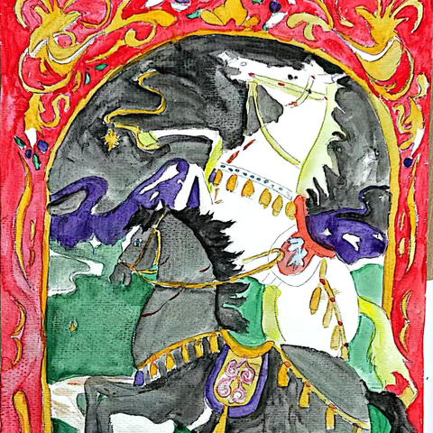 【四年级以上】马年特辑5️⃣：水彩晕染·东方神骏