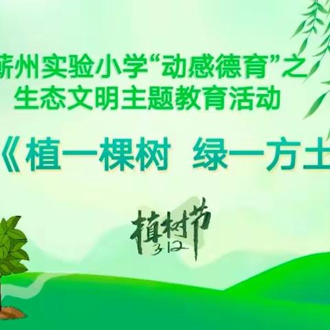 植一棵树   绿一方土——蕲州实验小学“动感德育”之生态文明主题教育活动