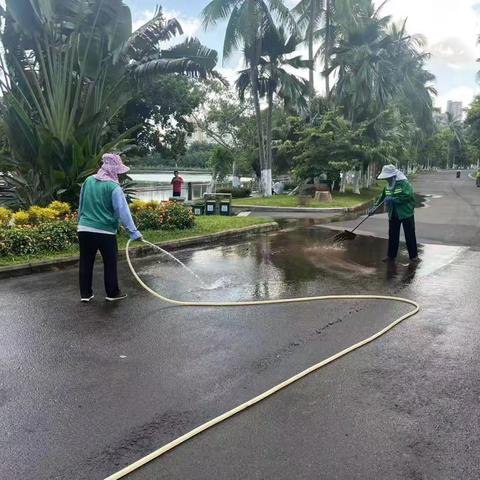 海口人民公园管理处持续做好基孔肯雅热蚊媒防控消杀工作日报（8月13日）