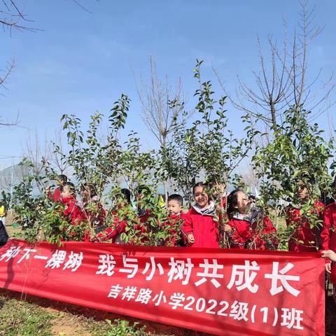 【吉·善德育大课堂】吉祥路小学“春意盎然，与绿色同行”植树节主题活动