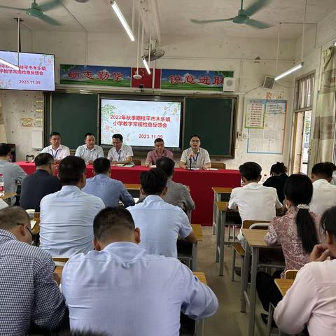 2023年秋季期桂平市木乐镇小学教学常规检查反馈会