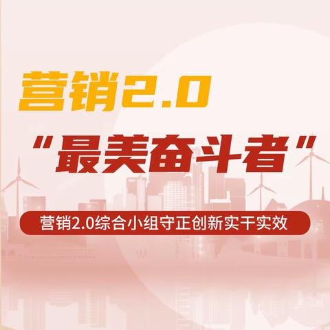 聚力攻坚 “营”在当下|营销2.0项目建设"最美奋斗者"（四）