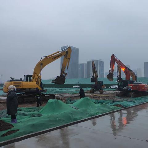 中铁一局二公司唐山市路北区碑子院平改回迁房项目首个基坑土方顺利开挖