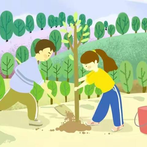 “阳春三月万物苏，植树绿化正当时”——城小二（10）班植树节活动