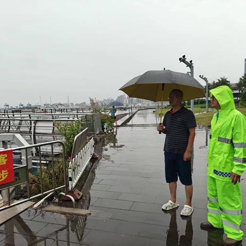 旅文集团下属海滩公司开展2025年第6号台风“韦帕”期间防风防汛防御工作