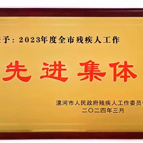 漯河市第二人民医院荣获“全市残疾人工作先进集体”