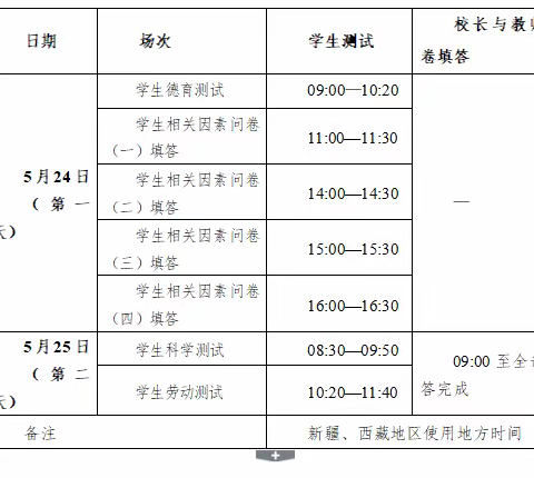 大京学校2023年国家义务教育质量监测告家长书