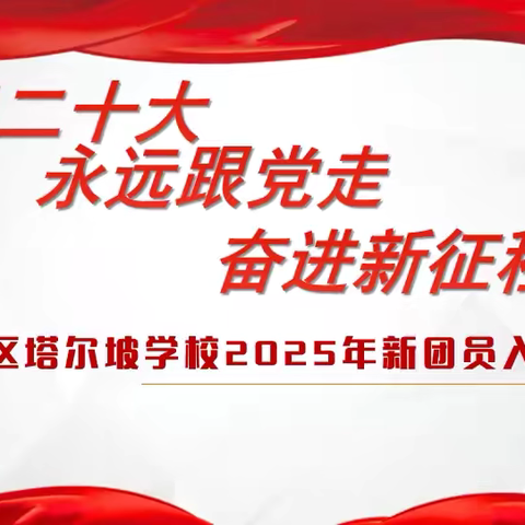 学习二十大 永远跟党走 奋进新征程——渭城区塔尔坡学校2025年新团员入团仪式