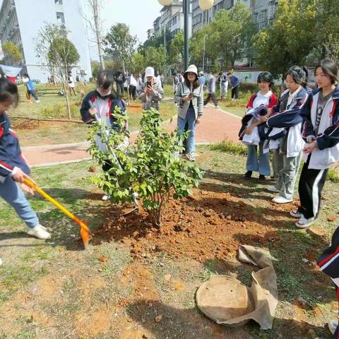 柳中2204班级3.12植树合影