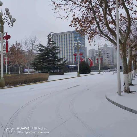 瑞雪丰年扮校园 扫雪除冰保安全 —城院项目扫雪除冰进行时