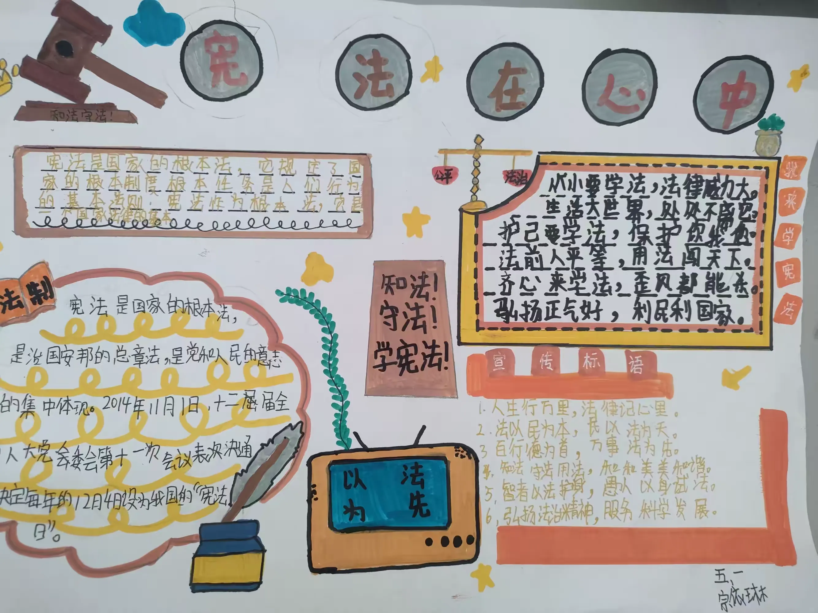 简篇-【全环境立德树人】鸡黍镇大李庄小学举行“学宪法 讲宪法 争做宪法小卫士”活动