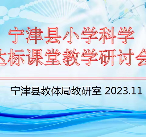 聚焦科学素养，打造思维课堂——2023年宁津县小学科学达标课堂教学研讨会