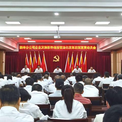 乘改革东风 续发展之势——陆丰分公司召开企业发展形势通报暨深化改革政策宣贯动员会