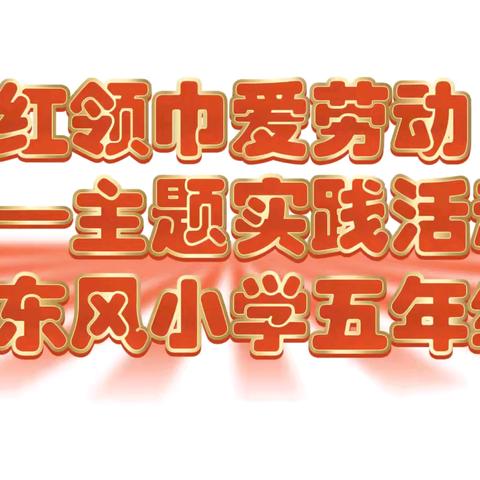 【东风小学·劳动】“红领巾爱劳动”主题实践活动纪实