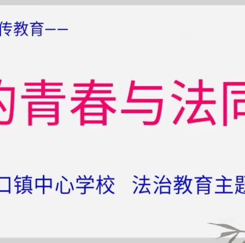 九龙口镇中心学校举行“我的青春与法同行”主题法治教育活动