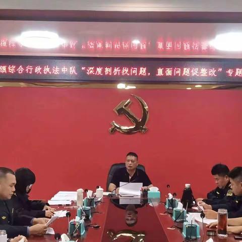 金江镇综合行政执法中队召开“深度剖析找问题，直面问题促整改”专题交流会