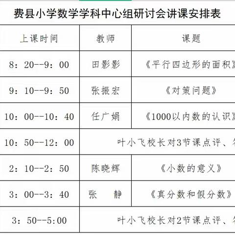 专家点评明方向   骨干引领促成长——薛庄小学参加县小学数学学科中心组研讨会活动