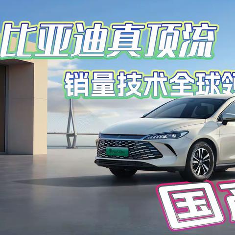 比亚迪真顶流！销量技术全球领跑，国产骄傲！