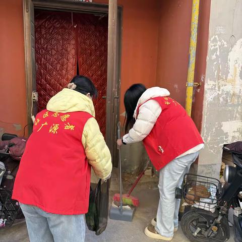 【广源社区】开展“人人动手美化家园、干干净净欢度春节”清洁家园活动