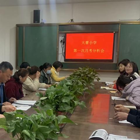 2023年春大曹小学第一次月考分析总结会