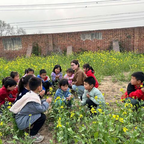 《和春天说声嗨》刘垓子镇瓦房小学一年级户外活动