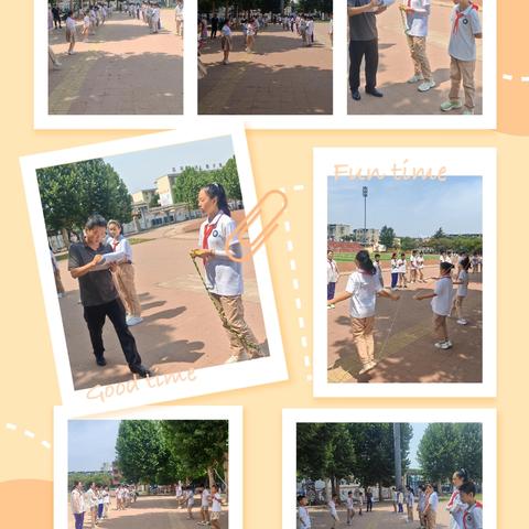 小学部今天上午第三节课对各年级进行了体育测试—跳绳