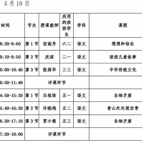 梨河镇小学段语文课堂教学大赛镇级决赛课堂展示活动