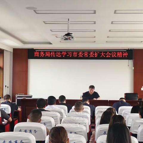 市商务局传达贯彻市委常委会扩大会议精神