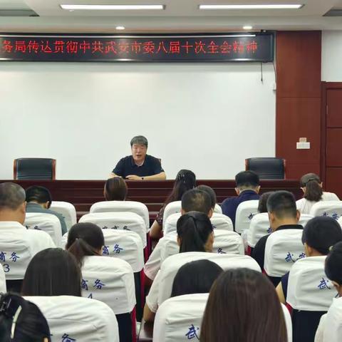 市商务局传达贯彻中共武安市委八届十次全会精神