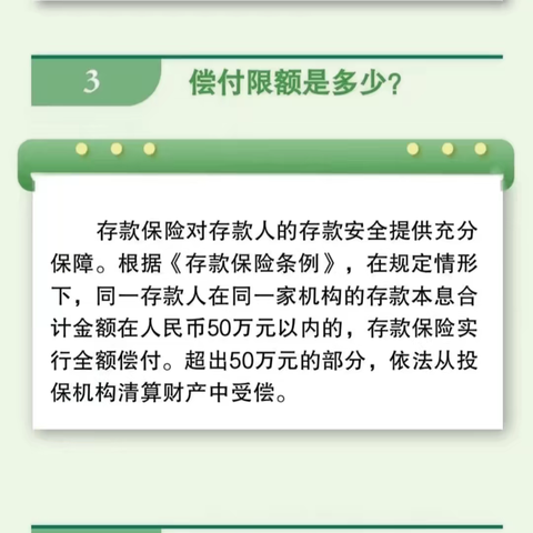 金融小课堂---存款保险知识六问六答