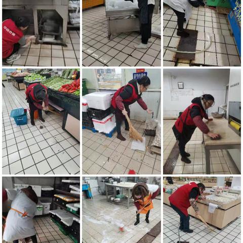 《节后生鲜区：以清洁卫生为笔，绘就崭新购物画卷》：——中百仓储随州襄十区域十字街店生鲜清洁卫生小纪