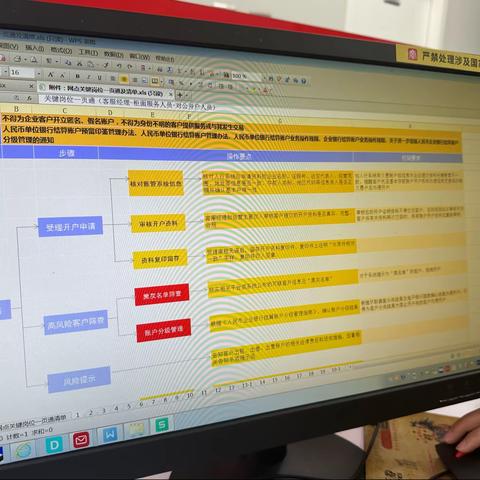 四龙路支行组织学习《网点关键岗位一页通》