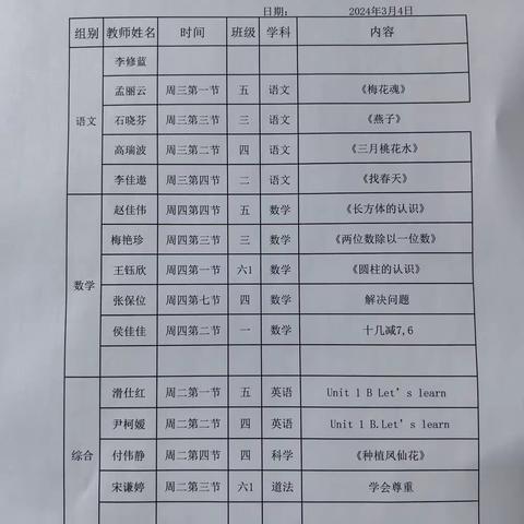 教以共进，研以致远—太子井完全小学语文听课周教研活动